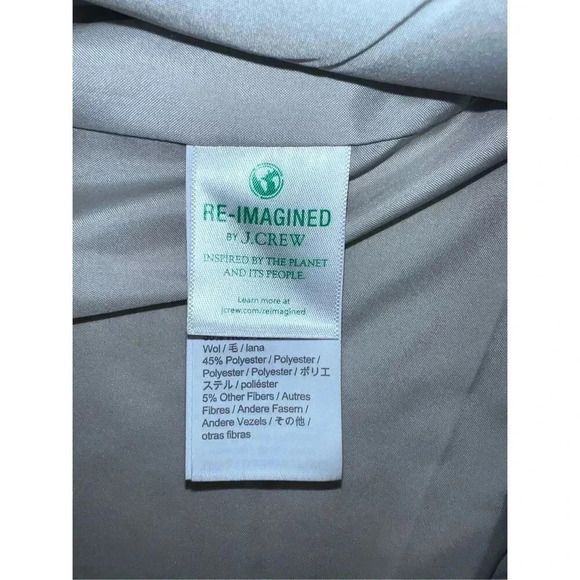 J CREW Women's  GrayCoat Re-imagined Size  2 zip Up Style - Picture 5 of 6